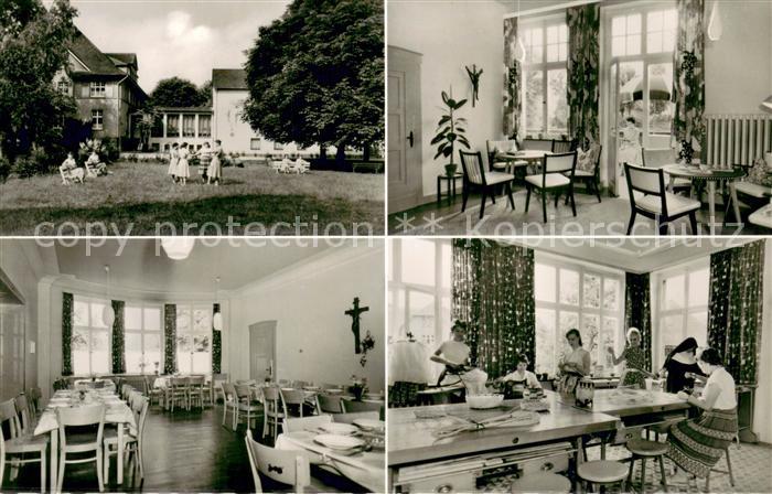 Olpe Meschede Jugend Erholungsheim Marienfried Park Speisesaal Kueche