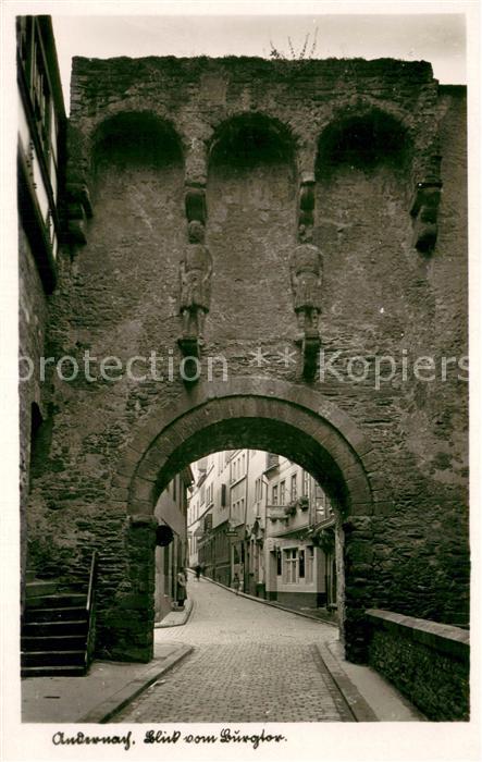 Andernach Rhein Rheinland-Pfalz Blick vom Burgtor