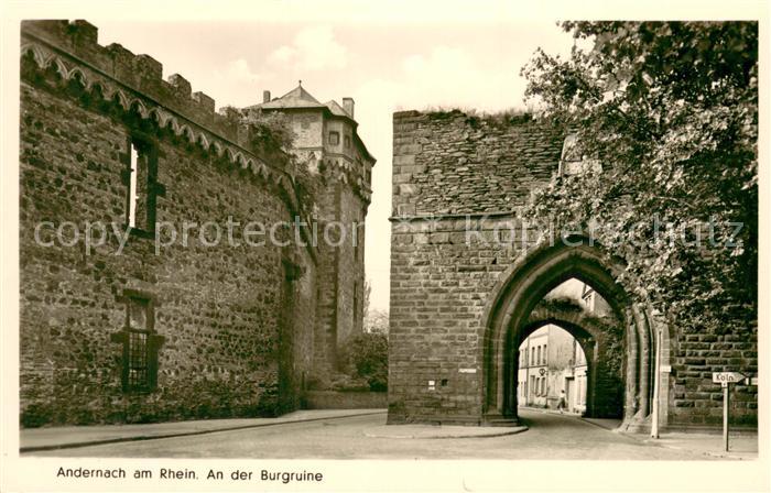 Andernach Rhein Rheinland-Pfalz Burgruine