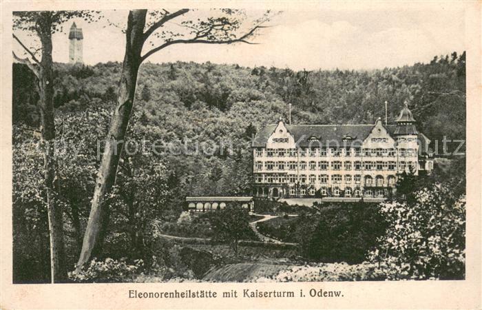 Lindenfels Odenwald Eleonorenheilstaette mit Kaiserturm