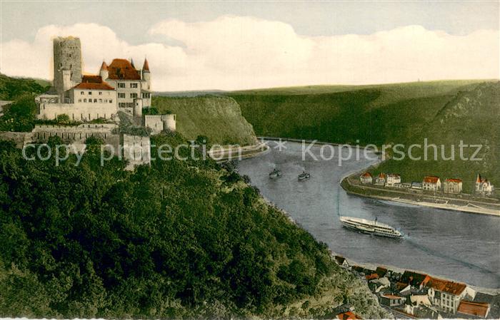 St Goarshausen Burg Katz mit der Loreley