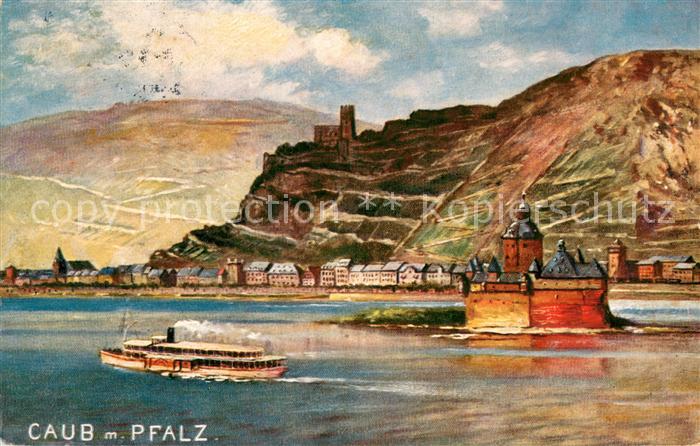 Caub Rheinpartie mit der Pfalz