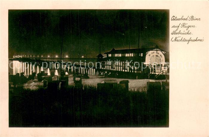 Binz Ruegen Seebruecke Nachtaufnahme