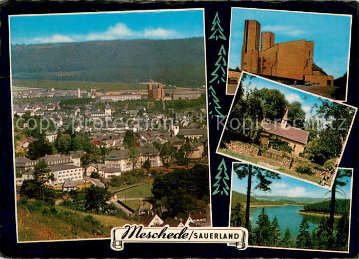 Meschede Panorama Schloss Kirche Seepartie