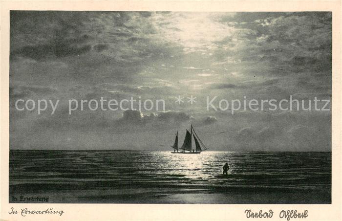 Ahlbeck Ostseebad In Erwartung Abendstimmung Segelboot