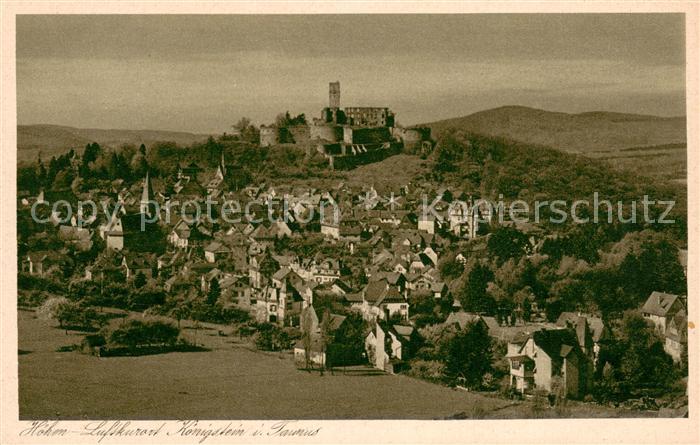 Koenigstein Taunus Hoehenluftkurort mit Burgruine