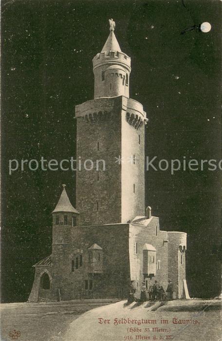 Grosser Feldberg Taunus Feldbergturm im Mondschein