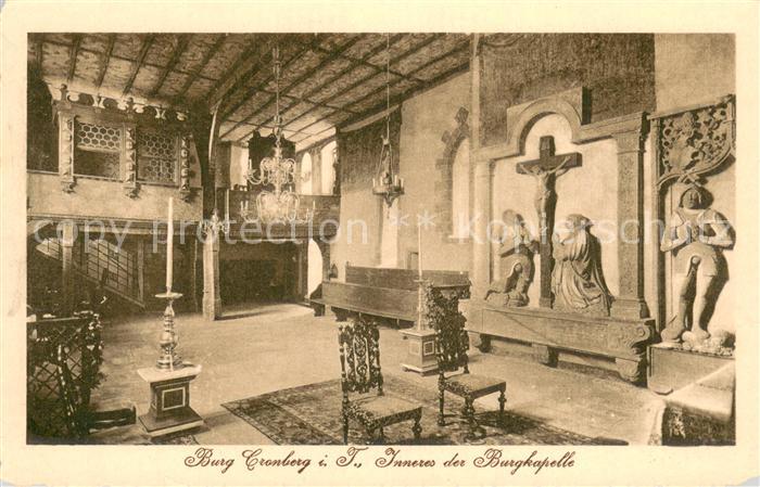Kronberg Taunus Offizielle Ansichtskarte der Burg Cronberg Inneres der Burgkapel
