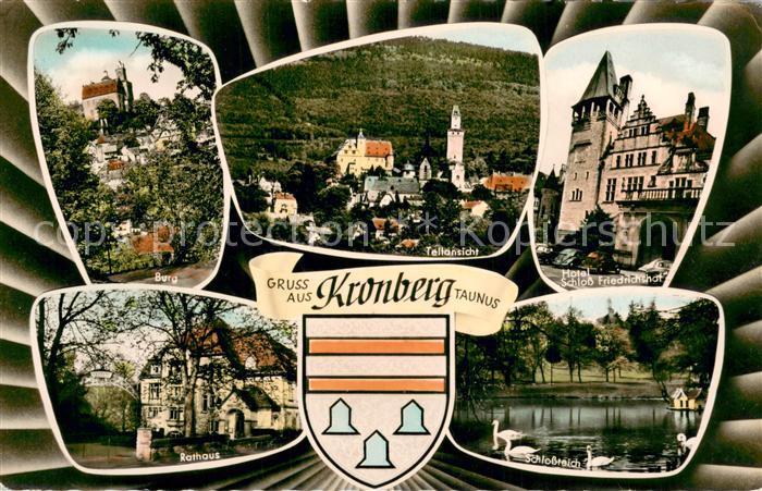 Kronberg Taunus Burg Rathaus Hotel Schloss Friedrichshof Schlossteich Schwaene W