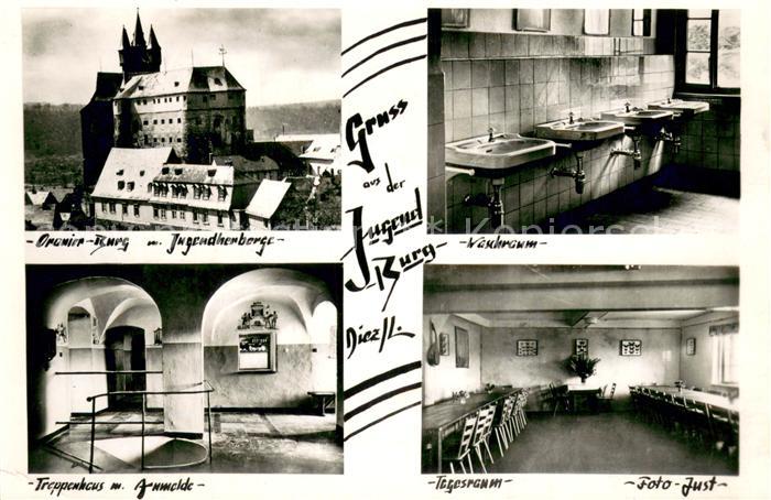 Diez Lahn Jugendburg Oranienburg Jugendherberge Waschraum Treppenhaus Tagesraum