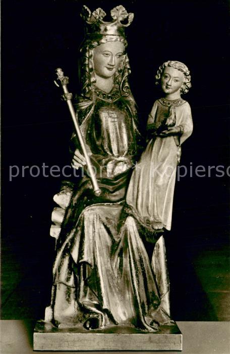 Kiedrich Pfarrkirche St. Valentin Madonna mit Kind 14. Jhdt.