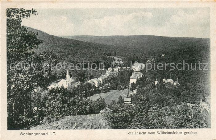 Schlangenbad Taunus Teilansicht vom Wilhelmsfelsen gesehen