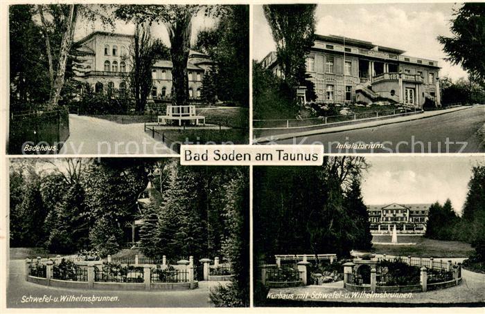 Bad Soden Taunus Badehaus Schwefel- und Wilhelmsbrunnen Inhalatorium Kurhaus