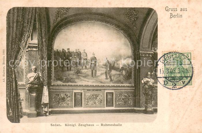 BERLIN CITY Sedan Koenigliches Zeughaus Ruhmeshalle Gemaelde