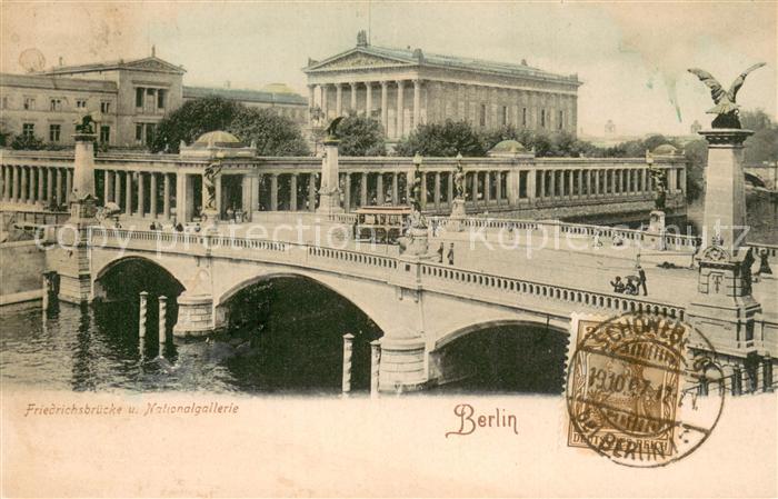 BERLIN CITY Friedrichsbruecke und Nationalgallerie