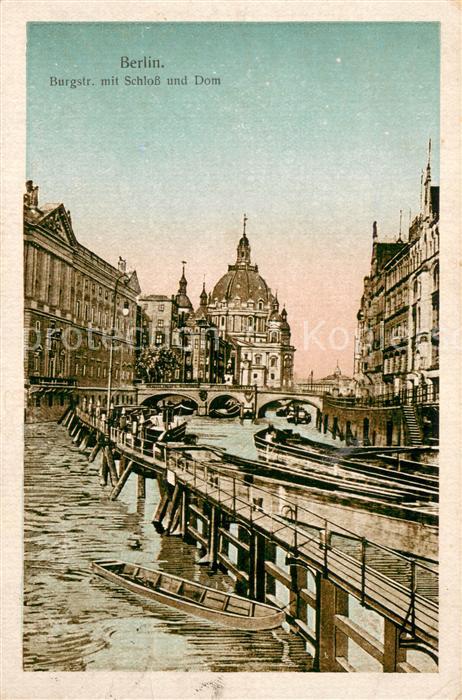 BERLIN CITY Burgstrasse mit Schloss und Dom
