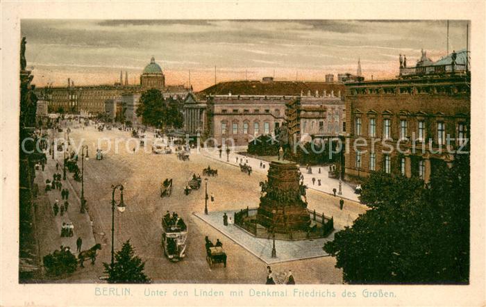 BERLIN  CITY Unter den Linden Denkmal Friedrich der Grosse