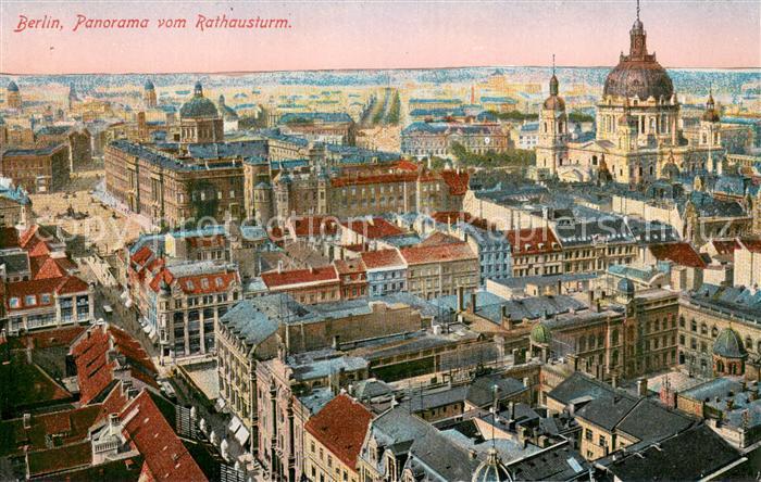 BERLIN  CITY Panorama Blick vom Rathaus Dom