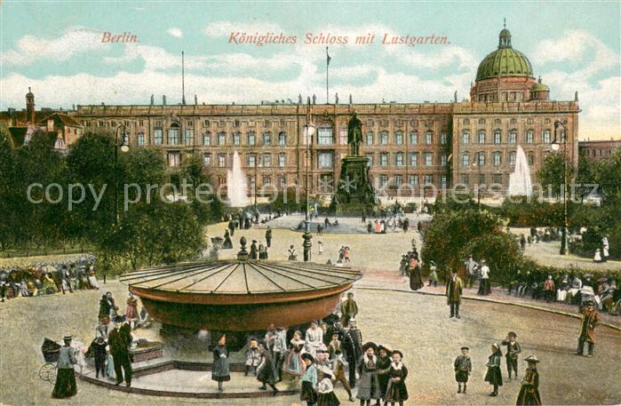 BERLIN  CITY Koenigliches Schloss mit Lustgarten