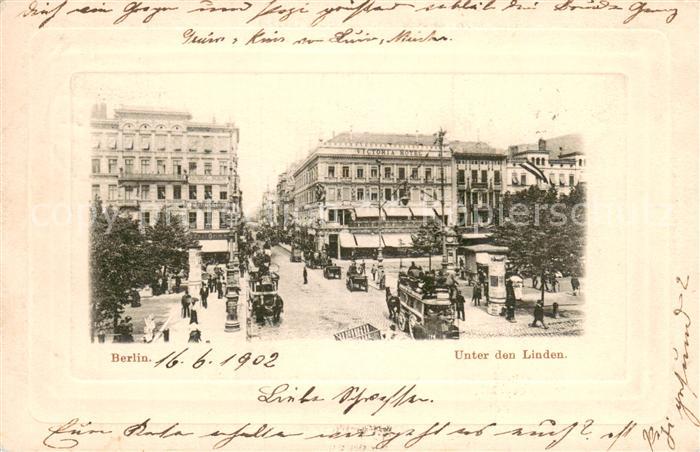 BERLIN  CITY Unter den Linden Verkehr Pferdefuhrwerke