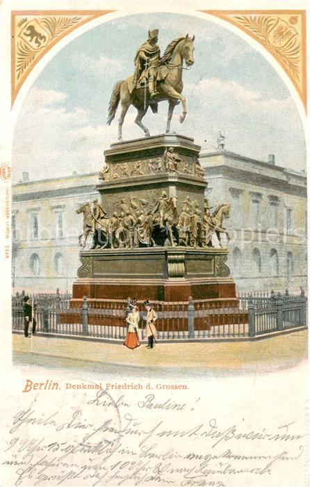 BERLIN  CITY Denkmal Friedrich der Grosse Reiterstandbild