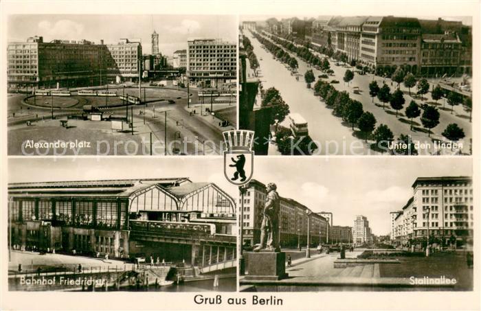 BERLIN  CITY Alexanderplatz Unter den Linden Bahnhof Friedrichstrasse Stalinalle
