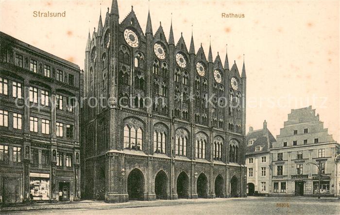 Stralsund Rathaus Conditorei Wilhelm Hueller