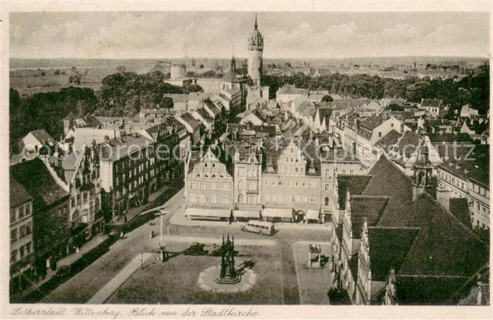 Wittenberg Lutherstadt Stadtpanorama Blick von der Stadtkirche