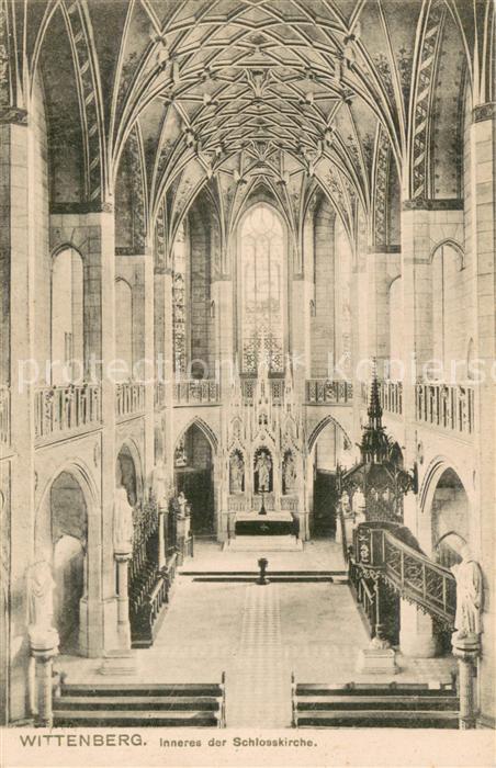 Wittenberg Lutherstadt Inneres der Schlosskirche