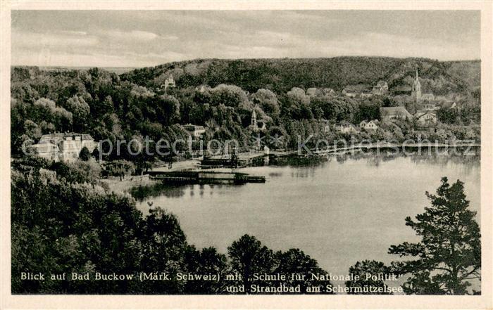 Bad Buckow Maerkische Schweiz Schule fuer Nationale Politik Strandbad am Schermu