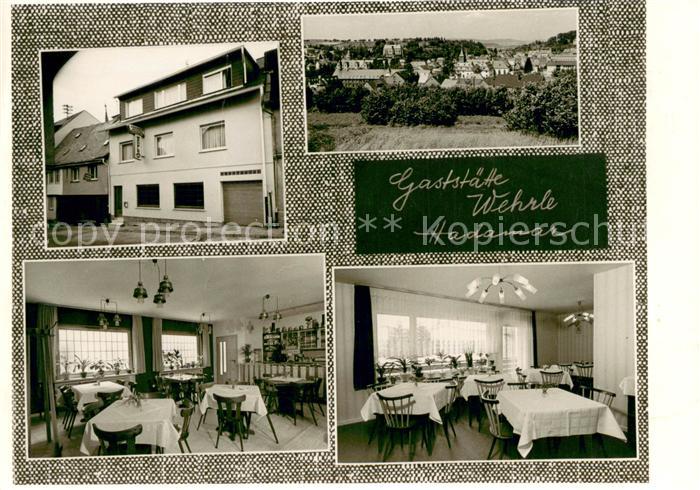 Hadamar Westerwald Gaststaette Wehrle Gastraum Panorama