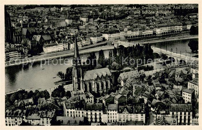 Frankfurt Main Dreikoenigskirche Alte Bruecke Schoene Aussicht