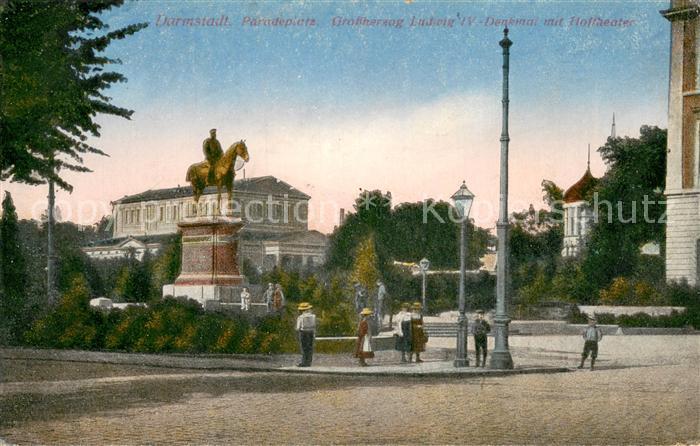 Darmstadt Paradeplatz Grossherzog Ludwig IV Denkmal Hoftheater