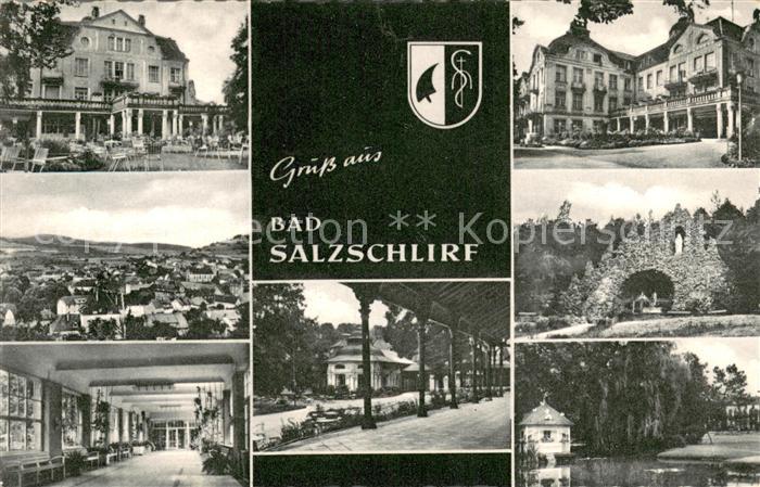 Bad Salzschlirf Teilansichten Kurhaus Kurgarten Mariengrotte Kolonnade