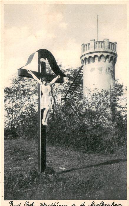 Bad Orb Wartturm auf dem Molkenberg Inri Kreuz