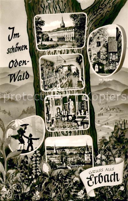 Erbach Odenwald Schloss Innenansichten Stadtkirche Torbogen Fachwerkhaus