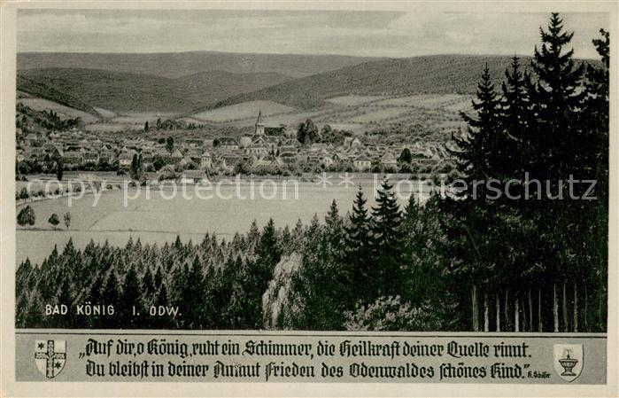 Bad Koenig Odenwald Panorama Gedicht K. Schaefer