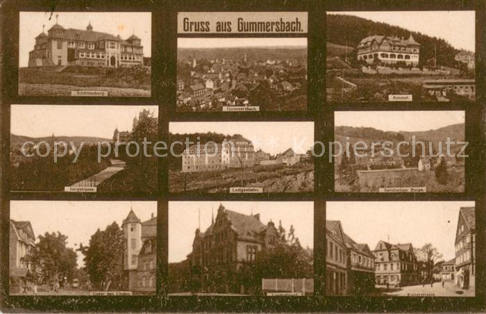 Gummersbach Teilansichten Sehenswuerdigkeiten der Stadt Panorama
