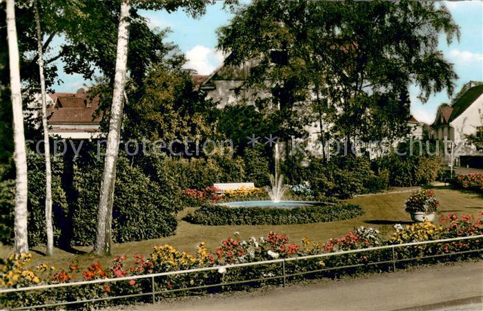 Marienheide Ortsmotiv mit kleinem Springbrunnen