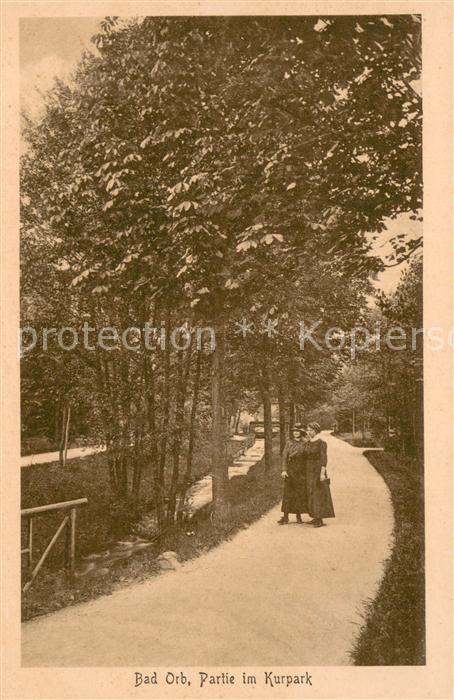 Bad Orb Partie im Kurpark Heilbad im Spessart Stich Imitation