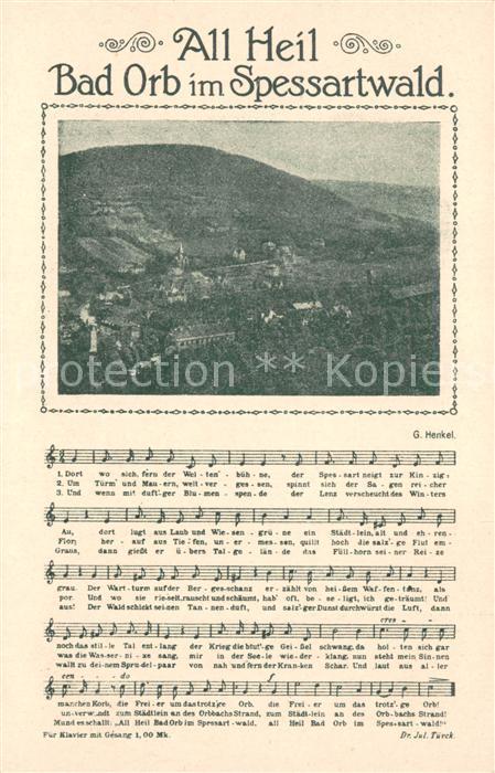 Bad Orb All Heil Lied Noten Heilbad im Spessart