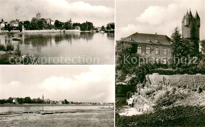Steinheim Main Bergfried des Schlosses Partie am Main