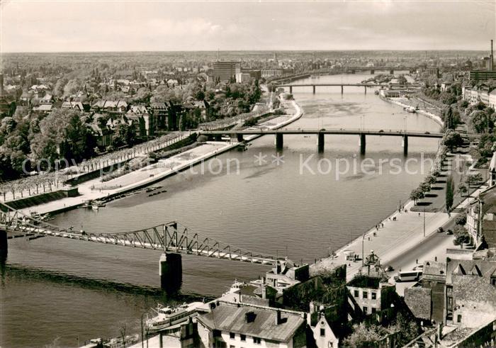 Frankfurt Main Eiserner Steg Mainbruecke Friedensbruecke