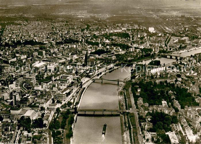 Frankfurt Main Stadtpanorama Blick ueber den Main