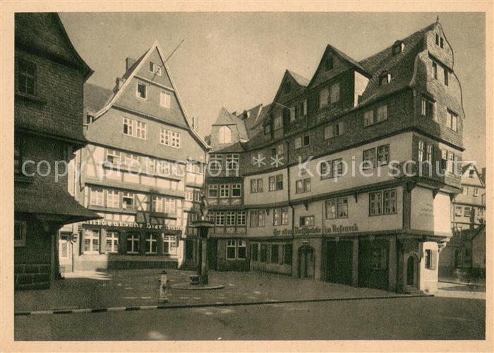 Frankfurt Main Ehemaliger Buttermarkt am Dom mit Roschenbusch und Roseneck Altst