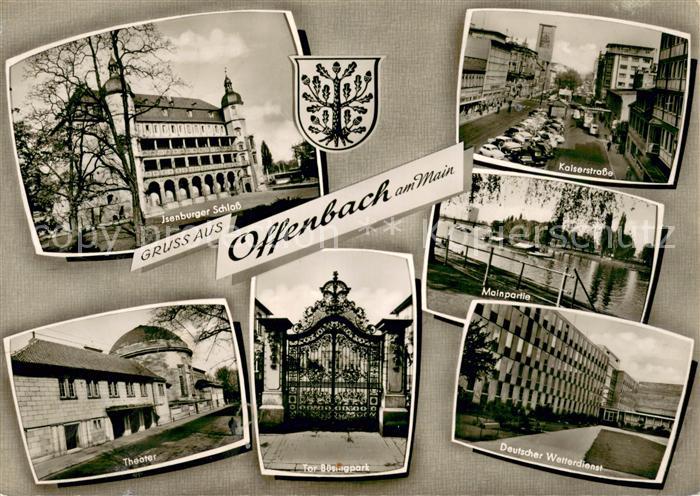 Offenbach Main Isenburger Schloss Kaiserstrasse Theater Tor Buesingpark Mainpart