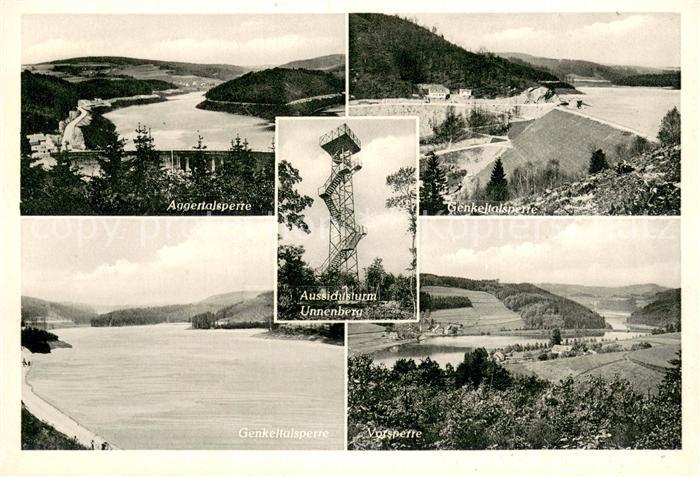Aggertalsperre Panorama Aussichtsturm Unnenberg Genkeltalsperre Vorsperre