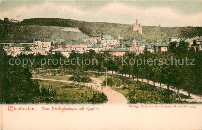 Wiesbaden Nerotalanlagen mit Kapelle