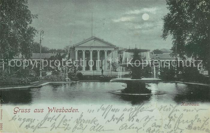 Wiesbaden Kurhaus im Mondscheinlicht