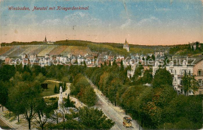 Wiesbaden Nerotal mit Kriegerdenkmal